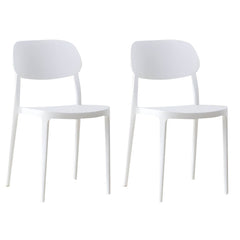 Plastic Scandinavian Living Room Side Chair Matte Finish Open Back Dining Chair Dining Chairs