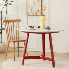 Sleek Modern Terrazzo Dining Table - Ideal for Cozy Meals & Home Office