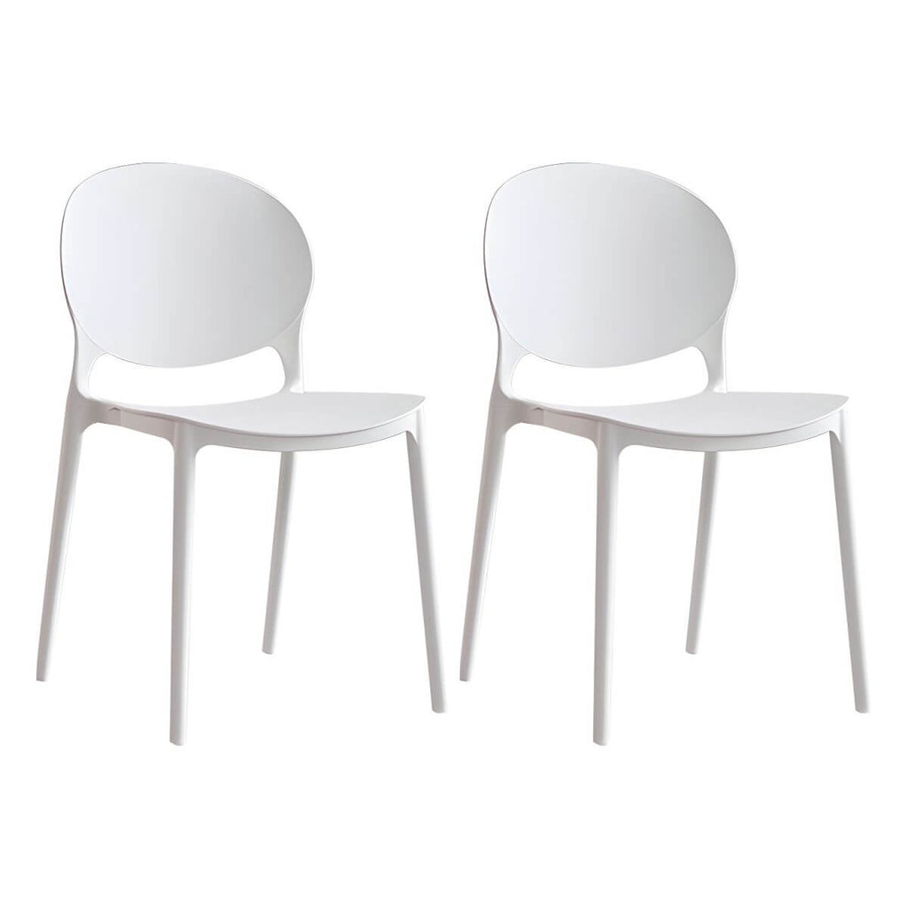 Modern acrylic dining side chair with open back, 32 inches tall, ideal for restaurant seating