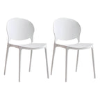 Modern acrylic dining side chair with open back, 32 inches tall, ideal for restaurant seating