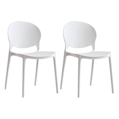 Modern Plastic Open Back Dining Side Chair 32"H Acrylic Dining Chair for Restaurant Dining Chairs