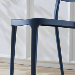 Plastic Scandinavian Living Room Side Chair Matte Finish Open Back Dining Chair Dining Chairs