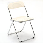Scandinavian style dining chair with silver metal legs and plastic acrylic seat
