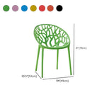 Scandinavian style sloped arm chair made of plastic and acrylic, ideal for kitchen and dining areas