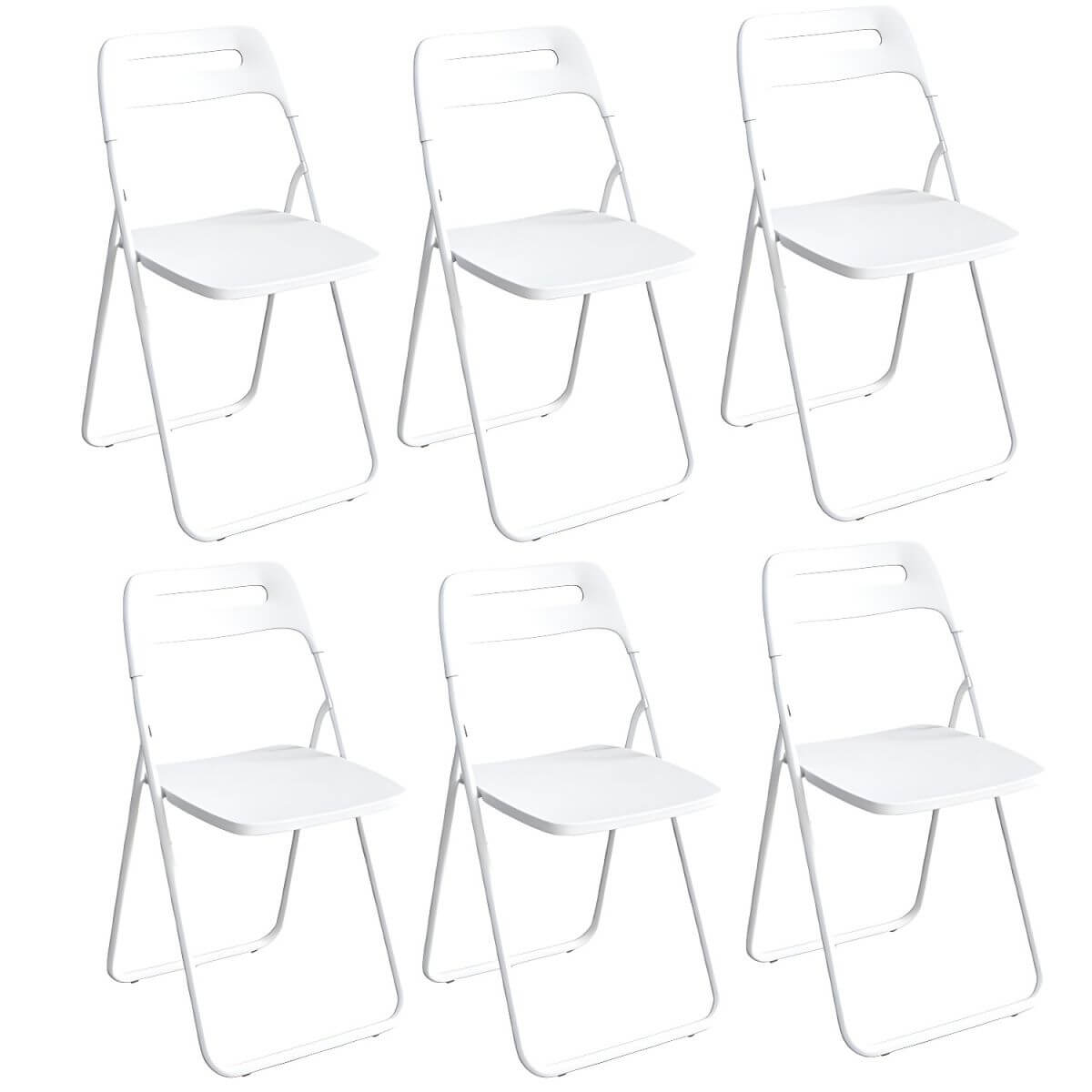 Modern collapsible open back side chair made of plastic and acrylic, ideal for kitchen and dining areas