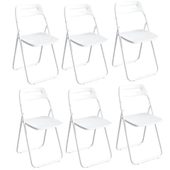 Collapsible Open Back Side Chair with Plastic & Acrylic Material - Modern Kitchen & Dining Dining Chairs