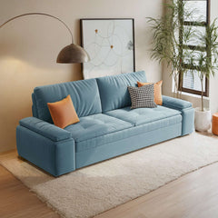 Modern Convertible Sleeper Sofa Bed with Storage Pull Out