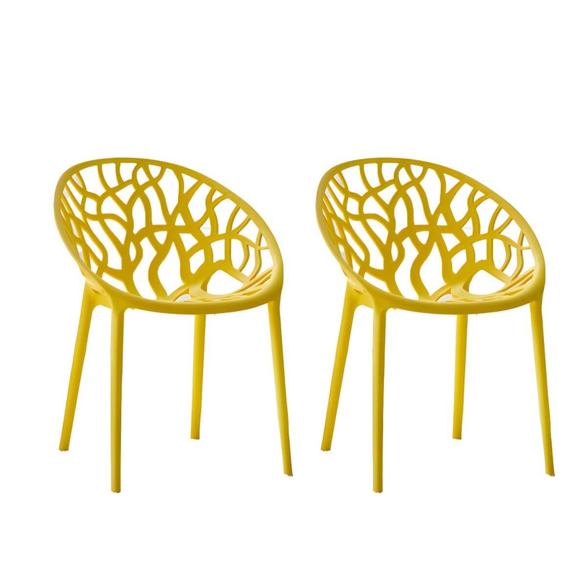 Scandinavian style sloped arm chair made of plastic and acrylic, ideal for kitchen and dining areas