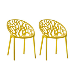 Scandinavian Style Plastic & Acrylic Sloped Arm Chair for Kitchen & Dining Dining Chairs