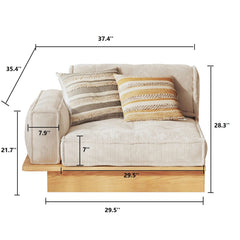 Velvet Sofa Combinable Multi-seater Bottom Drawer Design