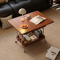 Versatile Movable Coffee Table & Mini Dining Table – Storage and Transformable Design