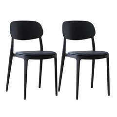 Plastic Scandinavian Living Room Side Chair Matte Finish Open Back Dining Chair Dining Chairs