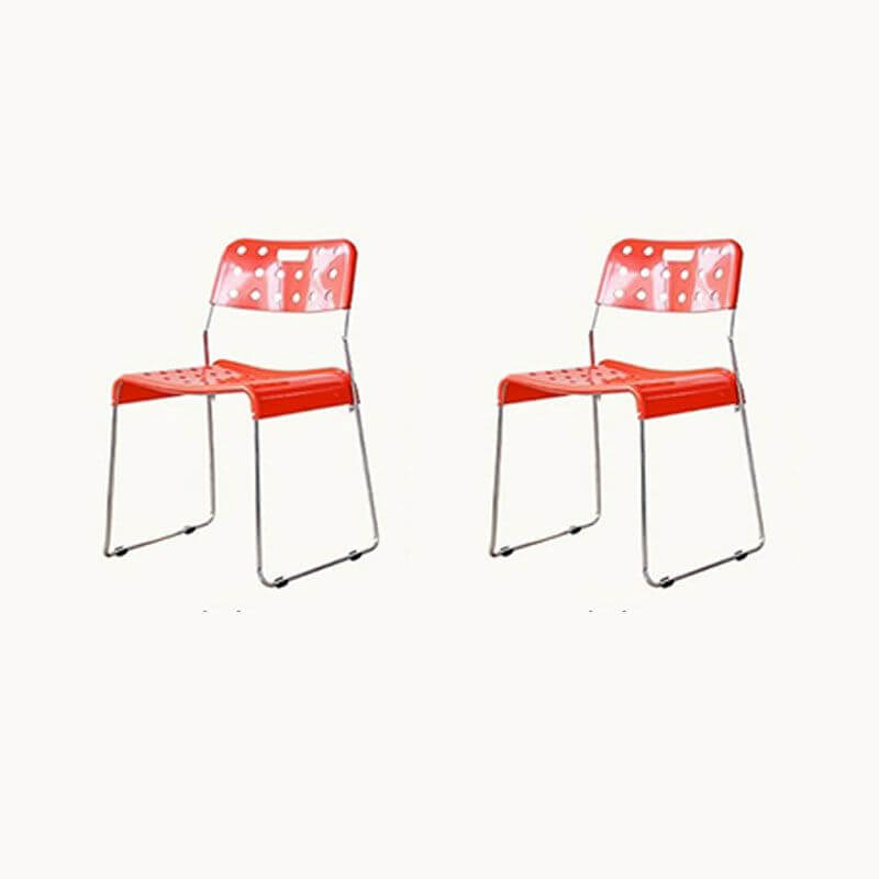 Stackable plastic and acrylic side chair for modern garden and dining use