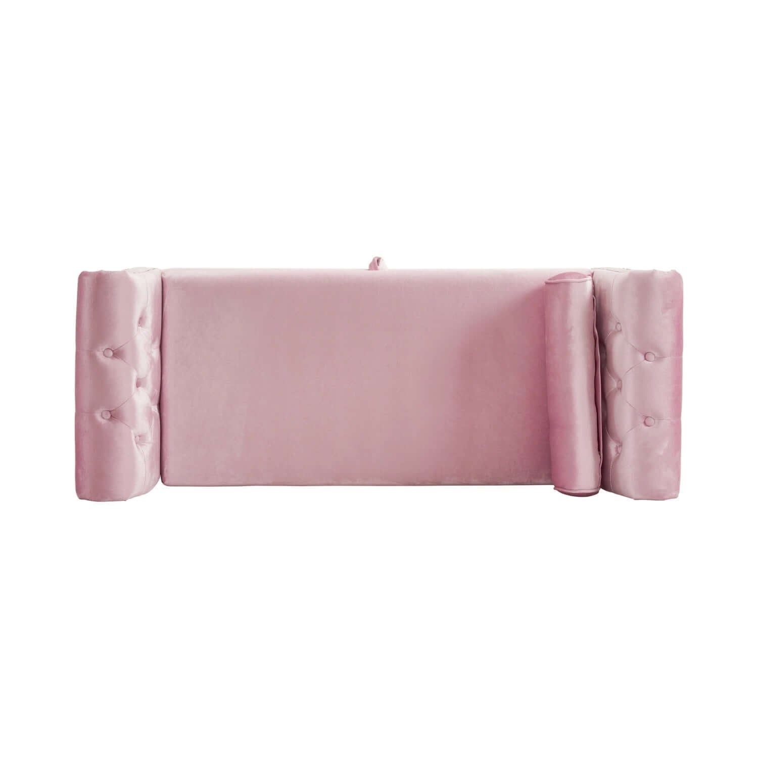 51" Pink Velvet Ottoman Bench with Flip-Top Storage