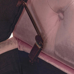 51" Pink Velvet Ottoman Bench with Flip-Top Storage