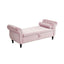 51" Pink Velvet Ottoman Bench with Flip-Top Storage Main Product Image