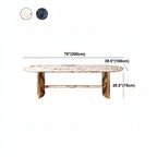 Oval marble dining table with traditional luxury design for home dining rooms