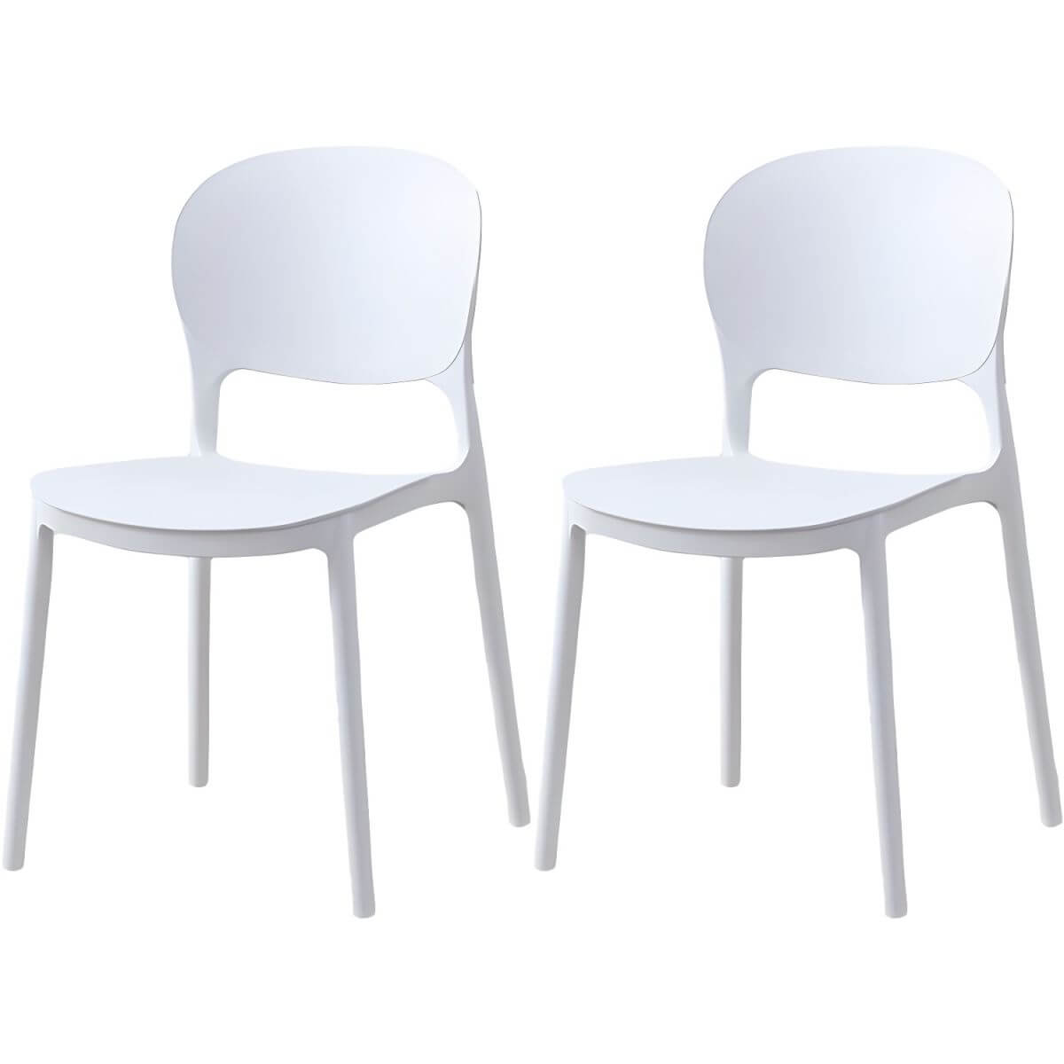 Scandinavian style stackable plastic and acrylic dining side chair for kitchen and dining