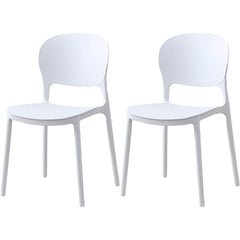 Scandinavian Style Plastic & Acrylic Stackable Kitchen & Dining Side Chair Dining Chairs