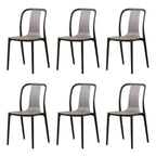 Low-back plastic and acrylic side chair with modern style for kitchen and dining areas