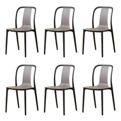 Modern Style Low-Back Plastic & Acrylic Side Chair for Kitchen & Dining Dining Chairs