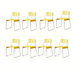 Stackable plastic and acrylic side chair for modern garden and dining use