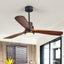 52-Inch Modern Ceiling Fan with Light and Walnut Blades Main Product Image