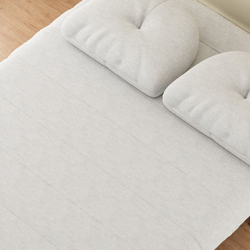 Convertible sofa sleeper with tufted back and polyester fiber upholstery