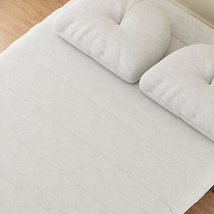 Glam Polyester Fiber Convertible Sofa Sleeper with Tufted Back Futons