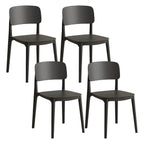 Scandinavian style stackable plastic and acrylic side chair for kitchen and dining