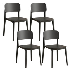 Scandinavian Style Stackable Plastic & Acrylic Side Chair for Kitchen & Dining Dining Chairs