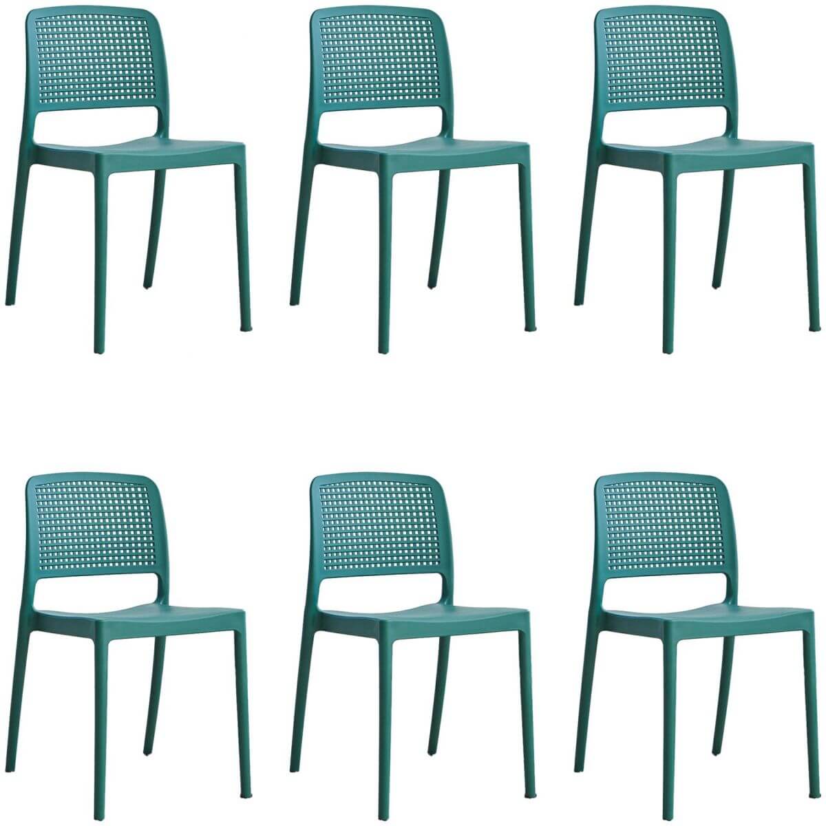 Stackable modern plastic and acrylic side chair for kitchen and dining use