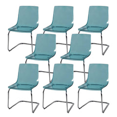 Gorgeous Scandinavian Style Side Chair - Low Back Plastic & Acrylic Chair for Kitchen & Dining Dining Chairs