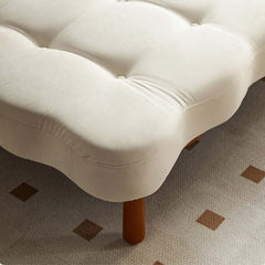 Modern Romantic Convertible Sleeper Beige Sofa Bed