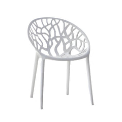 Scandinavian Style Plastic & Acrylic Sloped Arm Chair for Kitchen & Dining Dining Chairs