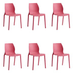 Stackable modern Scandinavian plastic and acrylic chair for kitchen and dining use