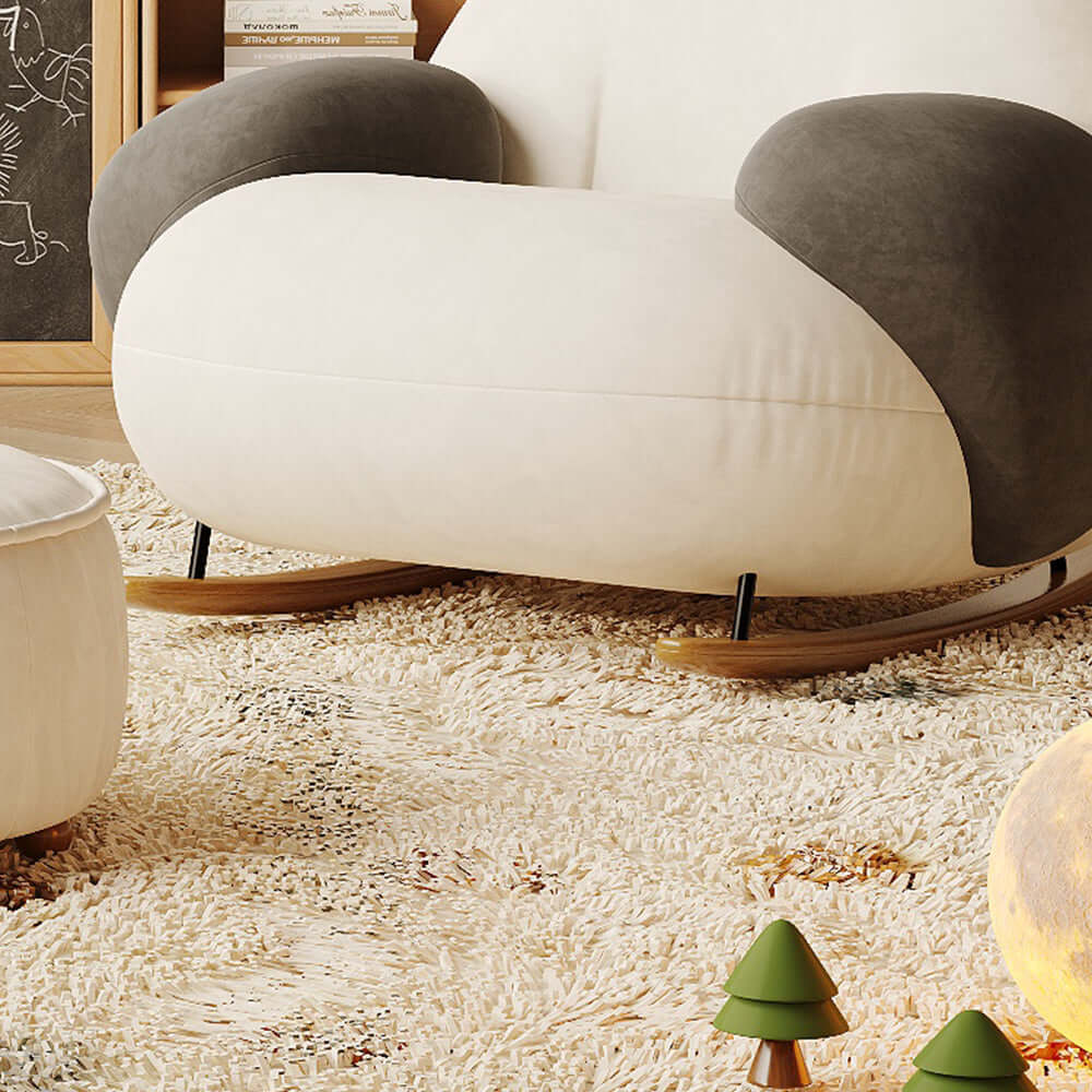 Kids panda rocking chair sofa with cartoon design for comfortable lounge seating