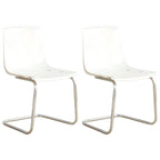Scandinavian style plastic and acrylic non-upholstered side dining chair