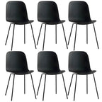 Scandinavian stackable kitchen chair with plastic and acrylic seat and metal legs