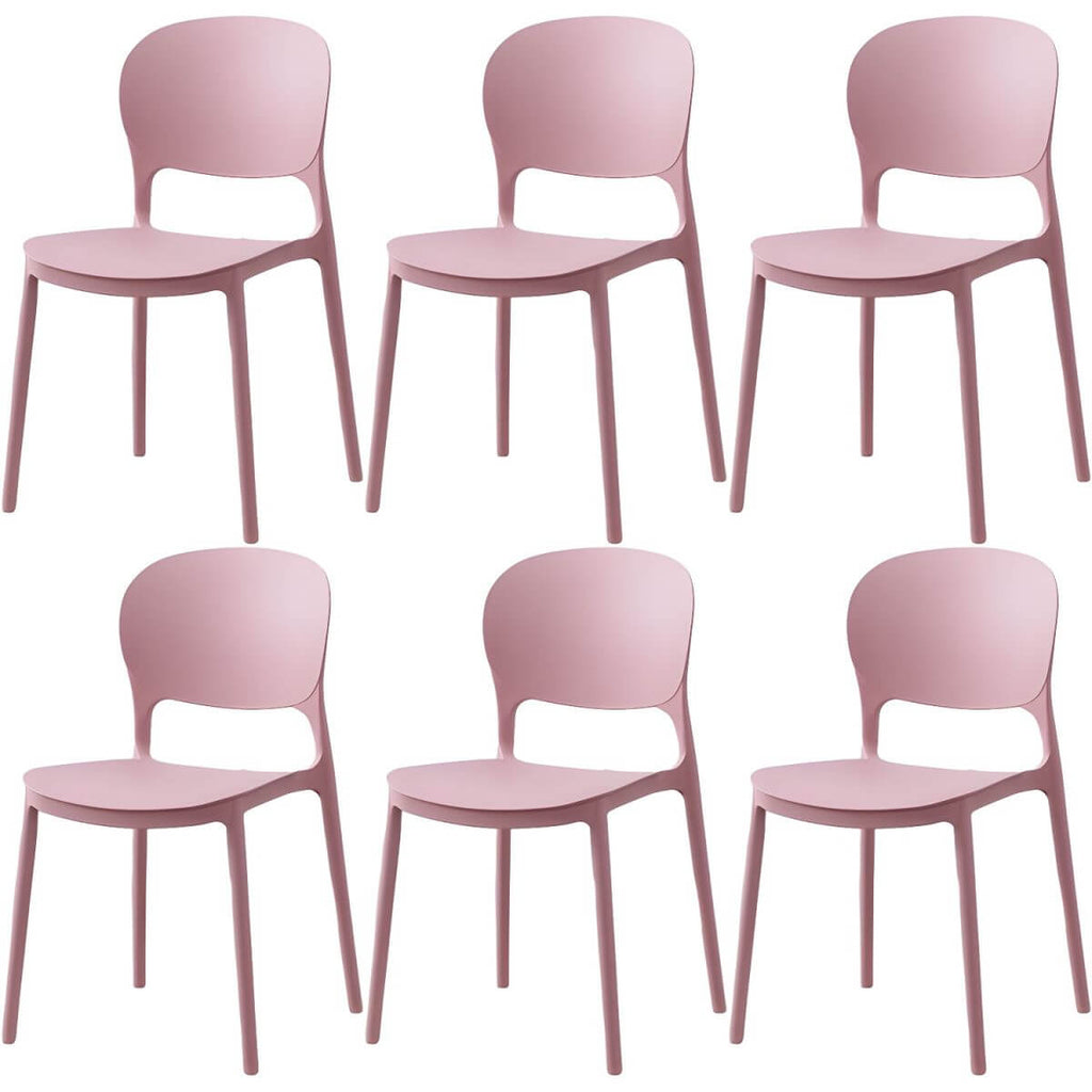 Scandinavian style stackable plastic and acrylic dining side chair for kitchen and dining