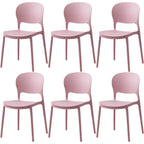 Scandinavian style stackable plastic and acrylic dining side chair for kitchen and dining
