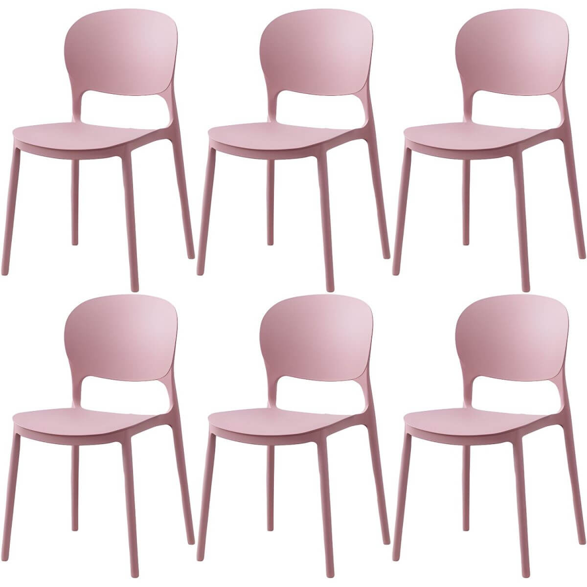 Scandinavian style stackable plastic and acrylic dining side chair for kitchen and dining