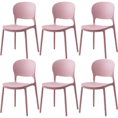 Scandinavian Style Plastic & Acrylic Stackable Kitchen & Dining Side Chair Dining Chairs