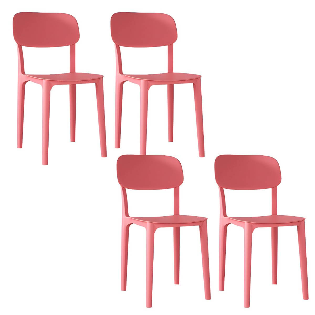 Stackable Nordic acrylic dining chair with backrest and acrylic legs