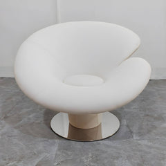 Modern Papasan Chair in Linen Blend Upholstery with Reclining Feature and High-Back Accent Chairs
