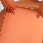 Stackable modern arm chair with open back made of plastic and acrylic for dining