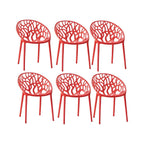 Scandinavian style sloped arm chair made of plastic and acrylic, ideal for kitchen and dining areas