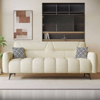 Synthetic Leather Arm-Included Grey Standard Sofa, Grey, Sponge, 83"L x 28"W x 33"H