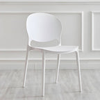Modern acrylic dining side chair with open back, 32 inches tall, ideal for restaurant seating