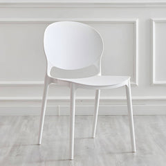 Modern Plastic Open Back Dining Side Chair 32"H Acrylic Dining Chair for Restaurant Dining Chairs